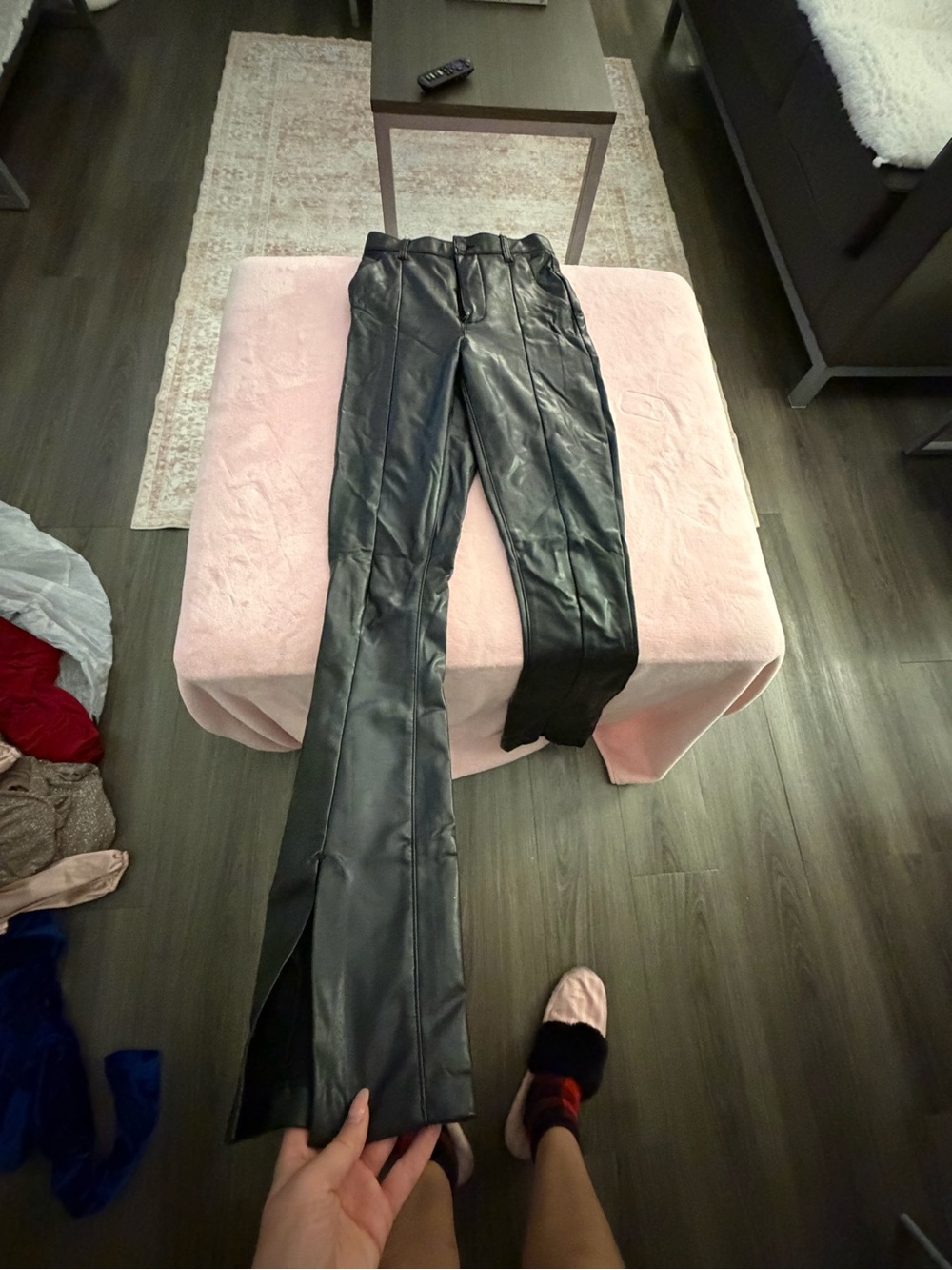 Abercrombie & Fitch Black Faux Leather Women's Jeans